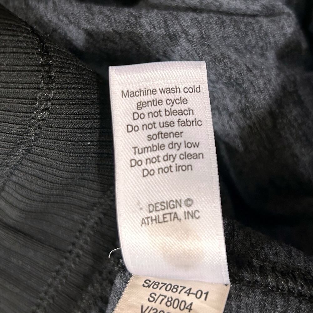 Athleta Gray Heather Jogger Sweatpants Zippered Pockets - Picture 7 of 8